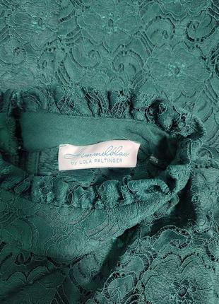 Шикарная, новая, нарядная, фирменная (himmelblau), изумрудная блуза.4 фото