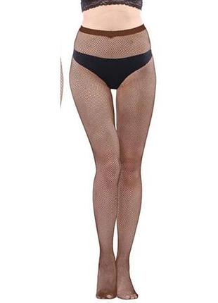 Колготи в дрібну  коричневу сітку s/l