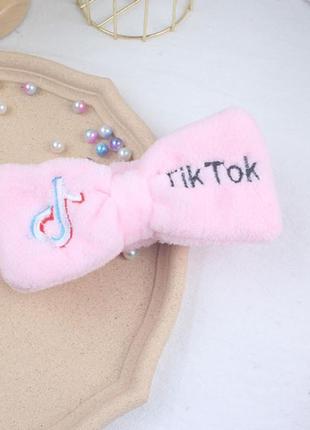 Tik tok повязка для волос  розового цвета1 фото