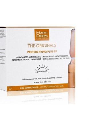 Солнцезащитные ампулы для лица martiderm the originals proteos hydra plus sp 30 шт *2 мл