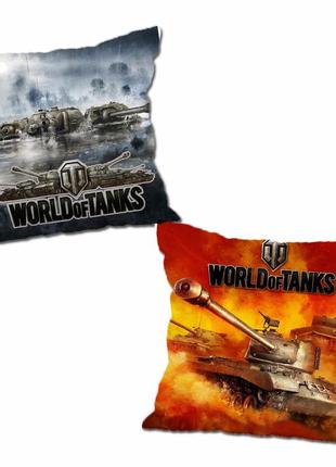 Подушка  мир танков world of tanks 40*40 см двухсторонняя (p0522)