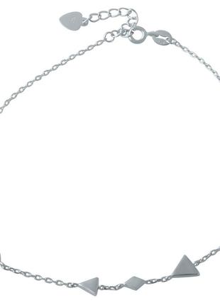 Серебряный браслет на ногу komilfo с без камней, вес изделия 2,27 гр (1993958) 2326 размер