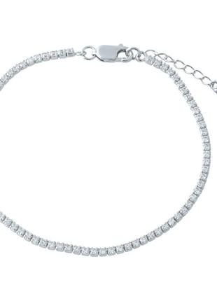 Срібний жіночий браслет куб.цирконієм