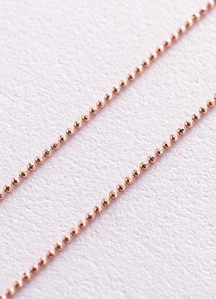 Золотая цепочка шариковое плетение