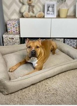Теплый диван лежанка premium для больших собак всех  120 х 80 см.лежанка,лежаки,лежак,лежак для собак,ліжко1 фото