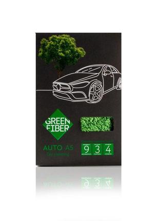 Автополотенце greenway green fiber auto a5, для сухой уборки, серо-зеленое (08072)6 фото