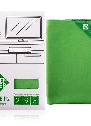 Салфетка greenway green fiber home p2, файбер полирующий, зеленый (08054)