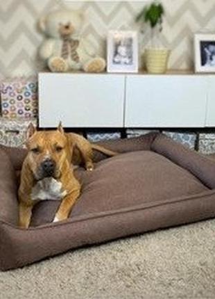 Теплый диван лежанка premium для больших собак всех  120 х 80 см.лежанка,лежаки,лежак,лежак для собак,ліжко1 фото