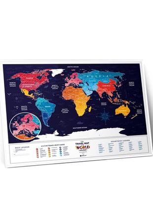 Скретч карта мира travel map holiday2 фото