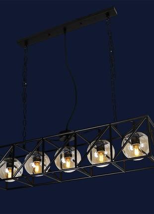 Люстри світильники декоративні у сучасному стилі лофт levistella 761ct05-5 bk