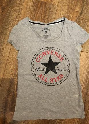 Серая футболка converse s /8uk