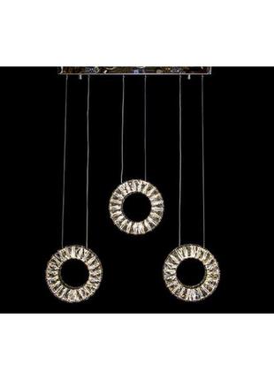 Светодиодные led люстры подвесные декоративные кольца с хрусталем в стиле модерн linisoln 7270-10 af