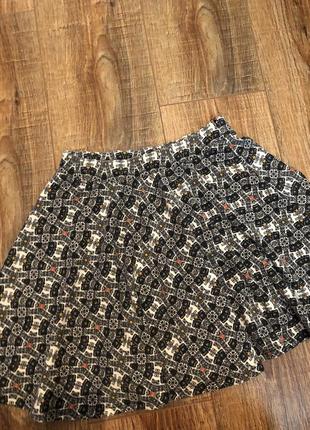 Клешная коротка спідниця bershka l на гумці
