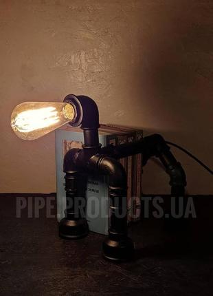 Настольная лампа "собака"/ночник в стиле лофт/изделия из труб/ручная работа!4 фото