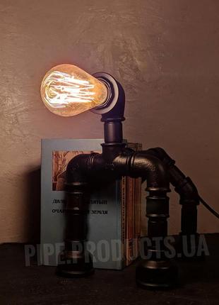 Настольная лампа "собака"/ночник в стиле лофт/изделия из труб/ручная работа!2 фото