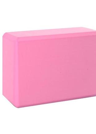 Блок для йоги ms 0858-3 материал eva (розовый)