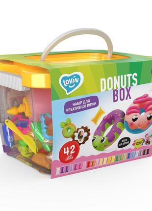 Набор легкого пластилина "donuts box" tm lovin 70114 укр.