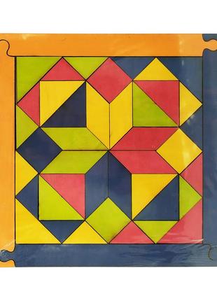 Детская мозаика "геометрика" 172401 деревянная (оранжевый-синий)