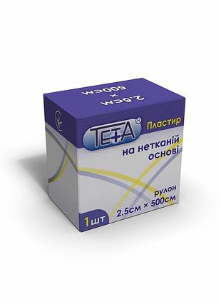 Пластир на нетканій основі в рулонах teta®, розмір 2,5 х 500 см