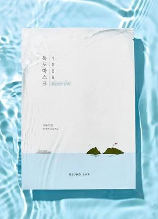 Зволожуюча гелева маска для обличчя round lab 1025 dokdo water gel mask sheet 30 ml