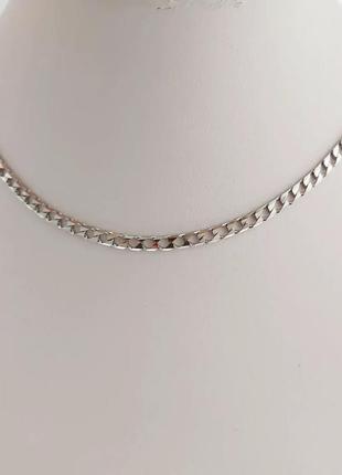 Цепочка серебряная мужская на шею 60 см 12,21гр панцирная цепочка серебряная родированая2 фото