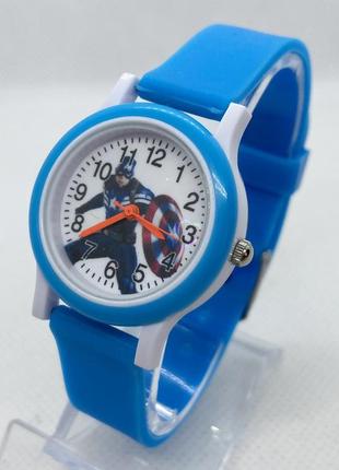 Детские наручные часы капитан америка голубые (код: ibw646l)1 фото