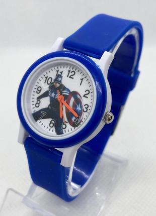 Детские наручные часы капитан америка синие (код: ibw646z)1 фото