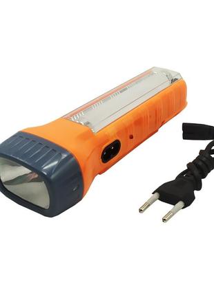 Фонарик на аккумуляторе bambi lh-8848 a заряжается от сети (оранжевый)