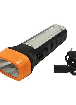 Фонарик на аккумуляторе bambi lh-8848 a заряжается от сети (черный)
