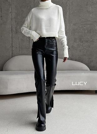 Штани брюки еко шкіра на флісі туреччина 🥰