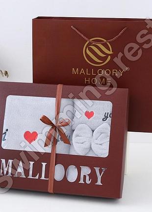 Подарунковий набір рушників з мікрофібри 4в1 лазня + обличчя, шапочка, пов'язка сірий