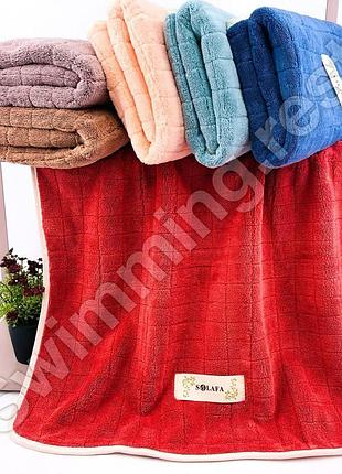 Рушник мікрофібра велюр пляжна банне сауна 170х90 см клітина