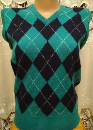 Тепла вовняна жилетка безрукавка abm