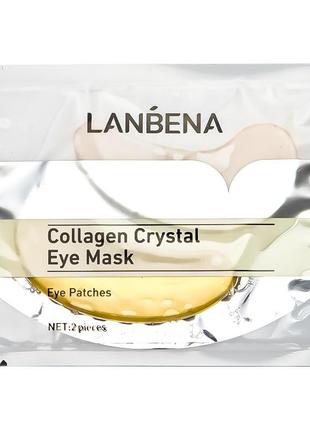 Гидрогелевые патчи под глаза lanbena collagen crystal eye mask 6 г gold снимающие отек