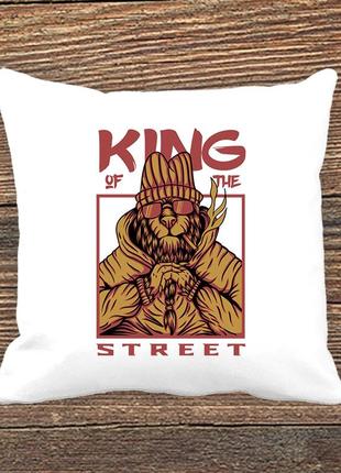 Подушка с принтом "king of the street"