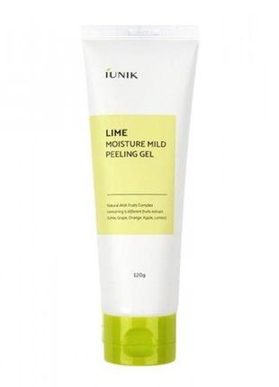 Зволожуючий пілінг-гель із лаймом iunik lime moisture mild peeling gel 120 мл