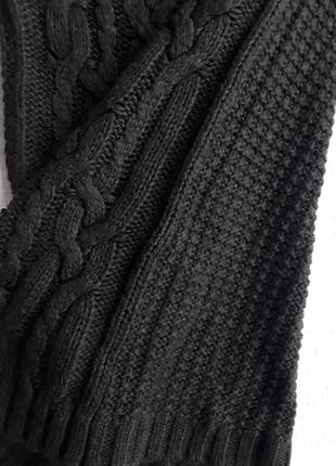 Платье-свитер zara ,объемной вязки,цвет хаки4 фото