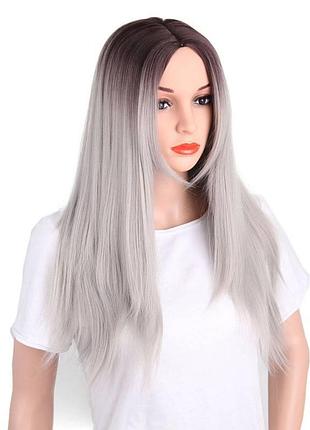 Красивый парик без челки длинные волосы омбре wl9161-58f3