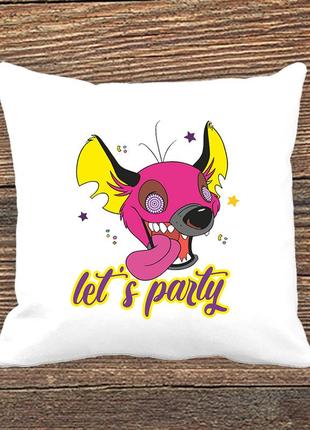 Подушка з принтом "let's party"