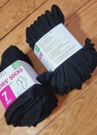 Комплект женских носков из 7 пар, размер 35-38, цвет черный1 фото