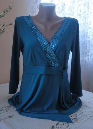 Супер брендовый джемпер блуза блузка кофта паетки1 фото
