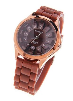 Женские наручные часы womage 1, коричневый