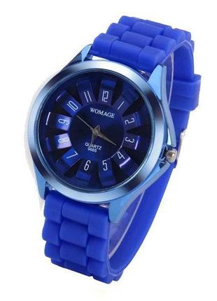 Женские наручные часы womage 1, голубой8 фото