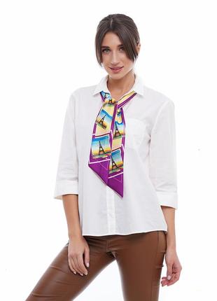 Твилли -  дизайнерский шарфик галстук  "мечты о париже ", лента для волос2 фото