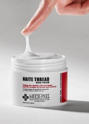 Крем для шиї підтягуючий з пептидним комплексом medi-peel naite thread neck cream