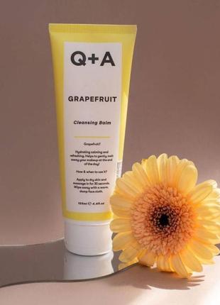 Бальзам очищающий для лица с грейпфрутом q+a grapefruit cleansing balm 125ml