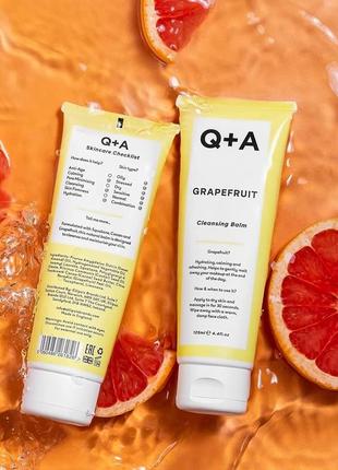 Бальзам очищающий для лица с грейпфрутом q+a grapefruit cleansing balm 125ml8 фото