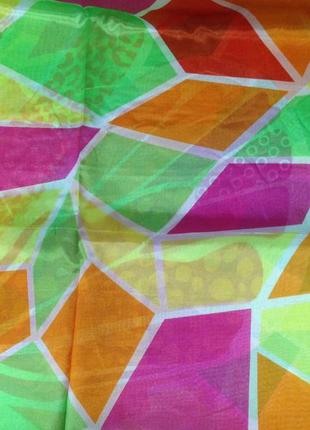 Яркое разноцветное большое  парео-платок  150 см3 фото