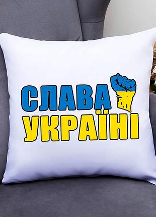 Подушка декоративная с принтом "слава україні (кулак)"