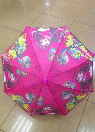 Зонтик  для девочки с волнистыми краями на 8 спиц со свистком2 фото